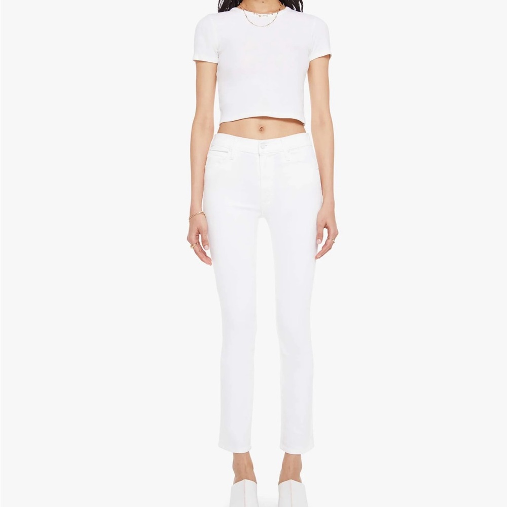 NWT: MOTHER The mid rise dazzler ankle size 30. Ivory